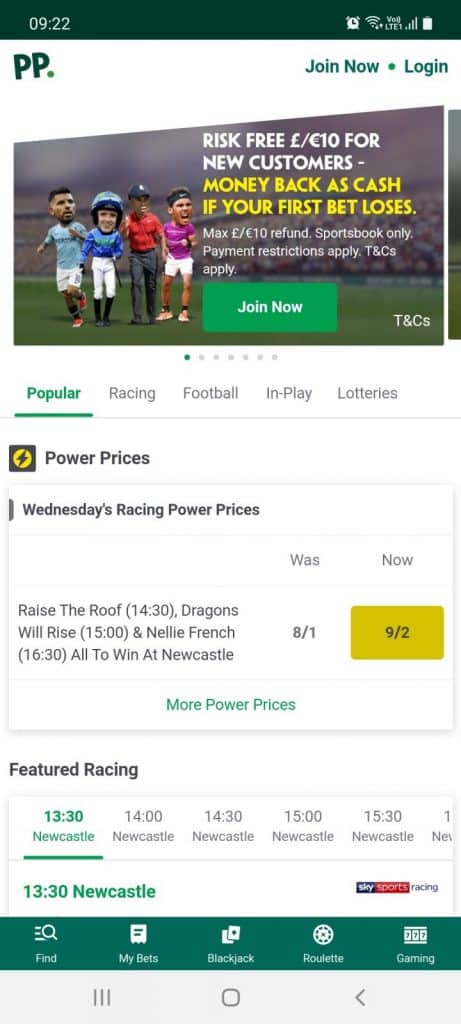 Paddy Power Features