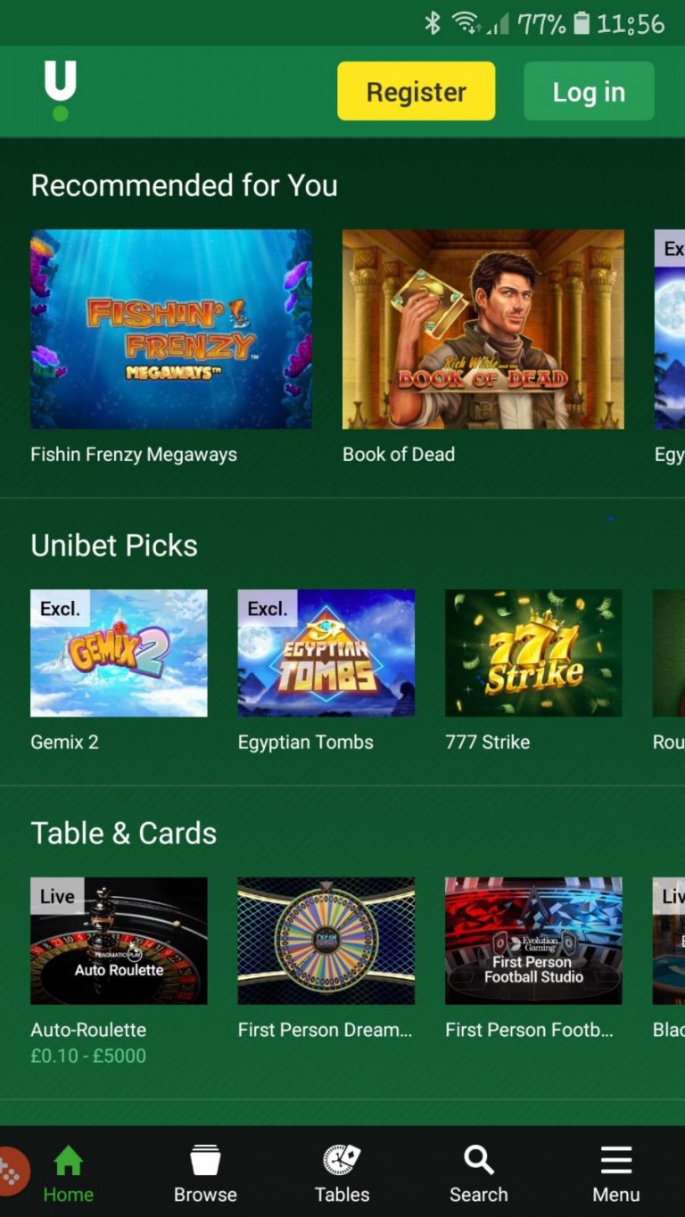 unibet casino mobile